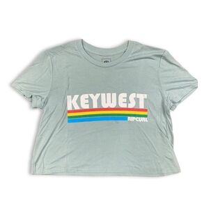 Ripcurl Women's Key West Crop Tee in Mint size Large
